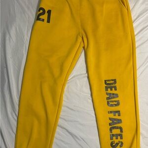 NFINITY Yellow Fleece Sweatshirt with Black Brand Tag